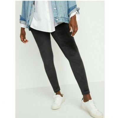 NWT Women's Old Navy Soft Black Cozy & Soft Velvet High Rise Leggings Pants