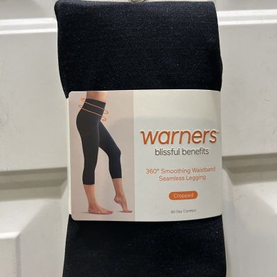 New!Warners Blissful Benefits Black Seamless Legging.Size XS.Great For Layering