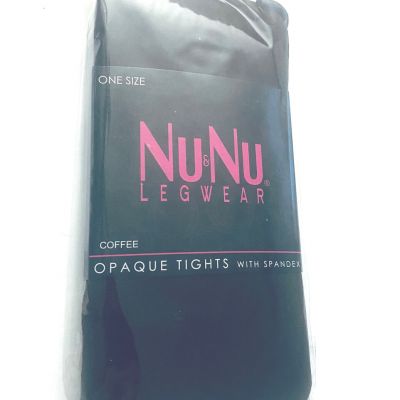 Nu & Nu Legwear Opaque Tights with Spandex - Coffee