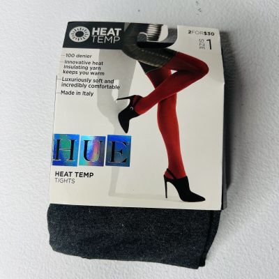 Hue Graphite Heather Opaque Tights Size 1 New With Tags 1 Pair