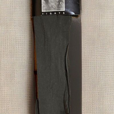 Kenneth Cole Crepe Microfiber Control Top Black-Chocolate Tights Size B NEW