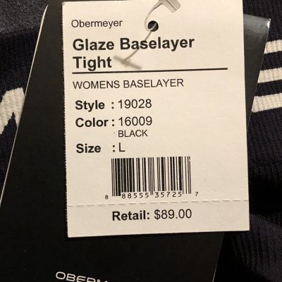 Obermeyer Women’s Seamless Baseslayer Tights 19028 Black Size Large New NWT