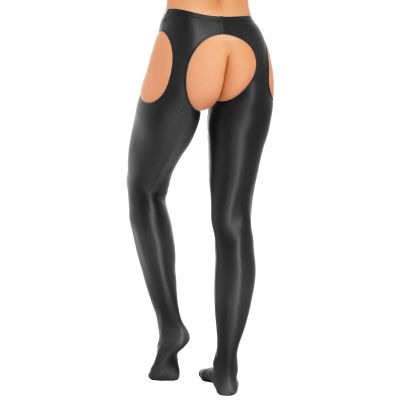 US Women Pantyhose Semi-Sheer Lingerie Compression Tights Footed Underwear Nylon