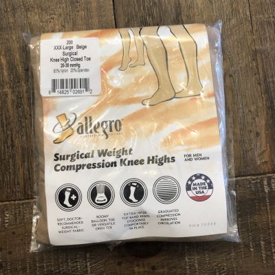 Allegro Surgical Weight Compression Knee High 3X Large 200 Beige