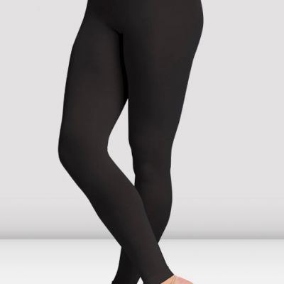 Bloch L79744 Women's Black Contoursoft Footless Tights Size P/S