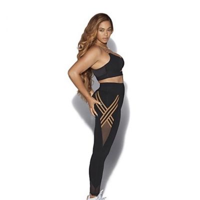 Ivy Park x Adidas Beyoncé black  gold striped leggings LARGE SKU #55000 DRIP 2.2
