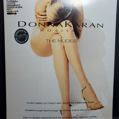 Donna Karan SMALL Luxury Hosiery Nudes Charcoal Control Top Pantyhose A19