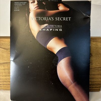 Victoria's Secret Firm Shaping Waist Cincher Control Top 15 Denier Black Size A