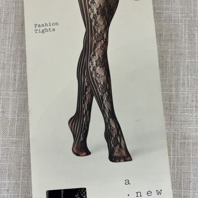 BRAND NEW | A New Day Target Fashion Tights | L/XL | Black | Floral Lace Striped