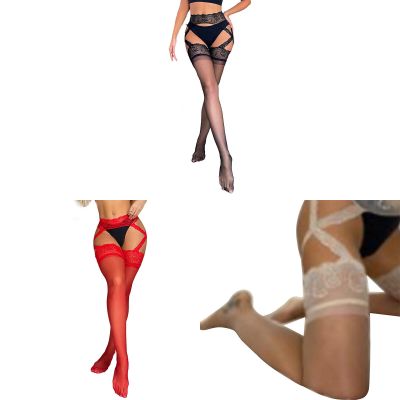 US Womens Stockings Nightclub Tights Date Night Pantyhose Crossing Garter Sheer