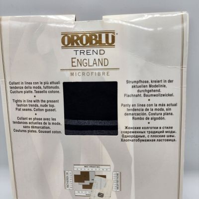 OROBLU ENGLAND TREND Microfibre Made in Italy Tights Women Size M New