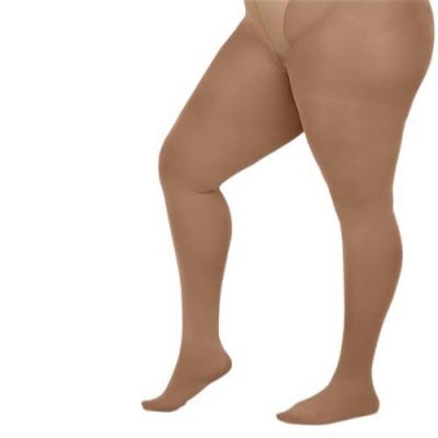 Opaque Plus Size Tights for Women - Microfiber, Run Resistant Toe Plus 6X Nude