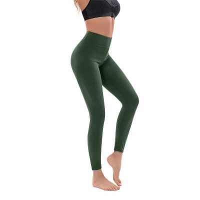 Women's High Waisted Leggings Solid Casual Workout Leggings Yoga Pants Trousers
