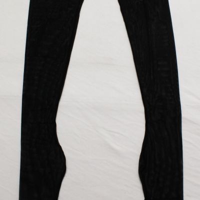 Uye Surana Women's Sheerly Mesh Thigh-high Stockings LL7 Black Size M/L NWT