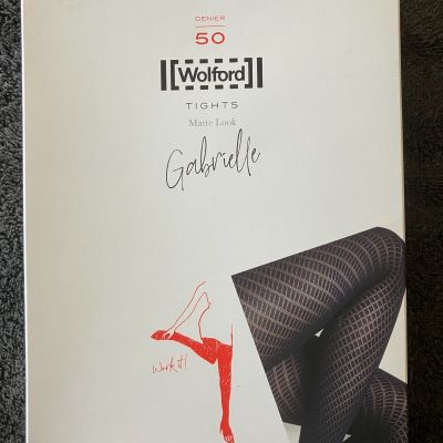 Wonderful Wolford GABRIELLE Textured Tights BLACK Medium M