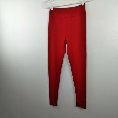 Leggings XS Womens Activewear L28 Red Workout Fitness High Rise