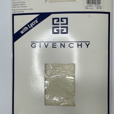 Givenchy Body Glimmer Sheer Control Top Pantyhose Nylons Ivory
