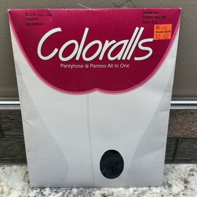 Underalls Coloralls Pantyhose & Panties All in One Size A-B Very Navy D920-327