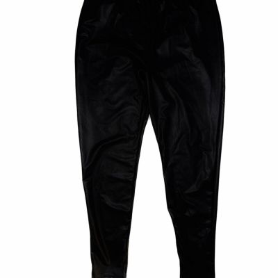 Fashion Nova Faux Shine Leather Sexy Legging Black Skinny Pull Pants Plus 1 1X