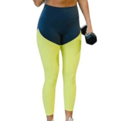 ZYIA Neon Yellow Parallel Luxe High Rise Leggings