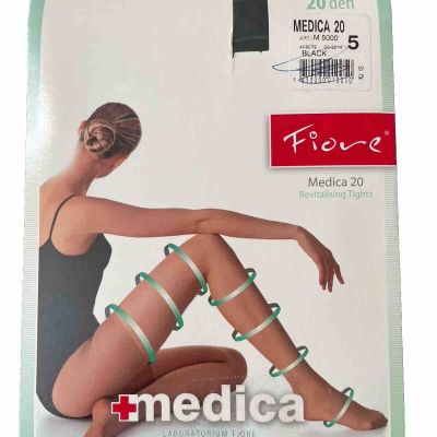 Fiore Medica 20 Den Revitalizing TIGHTS Black Size 5 Large XL NEW