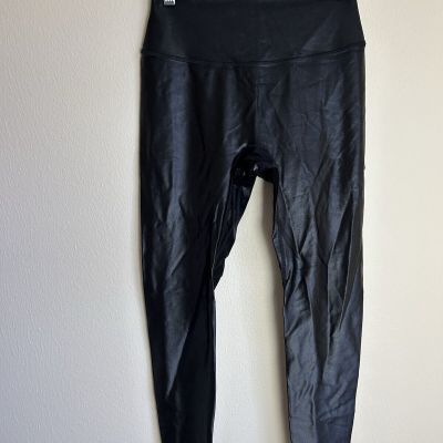 Erin Opera Basics L Shiny Leggings Shine Black 7/8 Length Seamless High Rise Gym