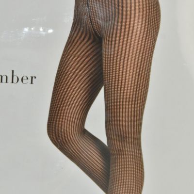 $61 NEW Wolford MYSTIC AMBER TIGHTS Houndstooth Gobi Black Opaque Sheer XS