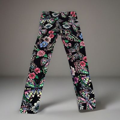 NEW No Boundaries FLORAL BUTTERFLY Ankle Length High Rise Leggings Jr Womens MED