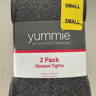 NEW! Yummie by Heather Thomson Women's 2-Pack Opaque Tights- Size S