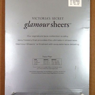 1 pair - Victoria Secret Glamour Sheers Stockings / Medium / White