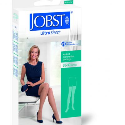 Jobst Womens UltraSheer Thigh Stockings 20-30 mmhg Silicone Supports Diamond Pat