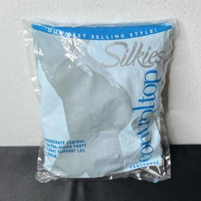 Silkies Control Top Sheer Pantyhose Moderate Control Honey Beige Sz X-Queen/XXL