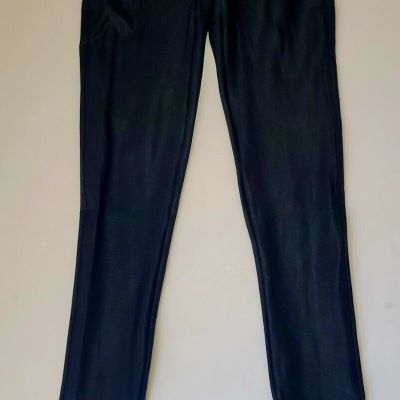 Spanx Black Faux Leather Leggings- Women's Size XS-Petite