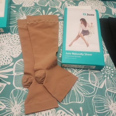 Juzo NATURALLY SHEER 2100 OT Knee High Stockings Compression 15-20 Size & Color