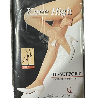 Vivian Women’s Hi-Support Knee-Hi Stockings Beige One Size