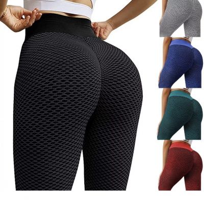 TicTok leggings size Large Women's highwaisted leggings textured new USA sell