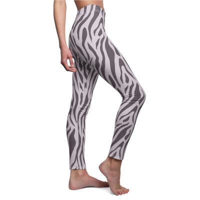 Purple Zebra Women's Leggings Workout Clothes Spandex Striped Animal Print Pants