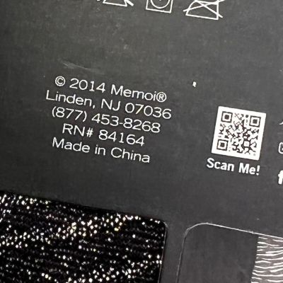 MeMoi Fashion Tights Black Metallic Zebra Glimmer Opaque size S/M NWT
