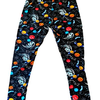 Just One Women’s Plus Size Leggings  Outer Space Planets Constellations Size 2X