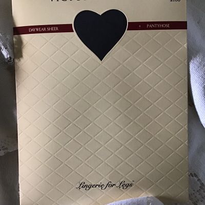 VTG New Victoria's Secret Pantyhose Navy Bl Sz Medium Daywear Sheer Control Top