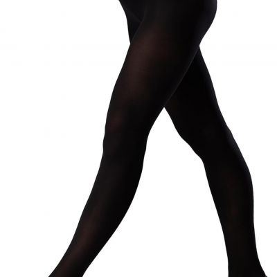 akiido Black Tights for Women, Run Resistant Control Top Panty Hose Opaque Tight