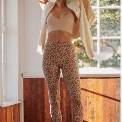 Anthropologie Leopard Waffle Leggings - NWOT  Women’s Size- XS / S relax style