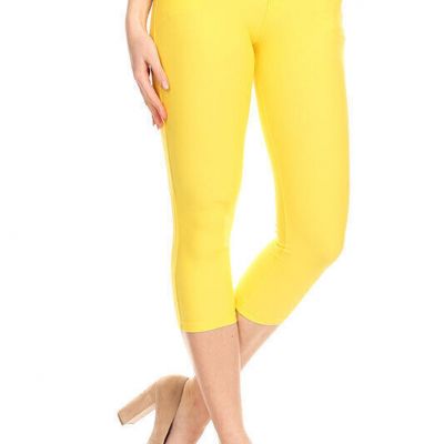 Capri Jegging Leggings Womens Super Stretchy Classic Skinny Jean Style Pants