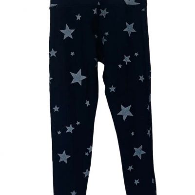 Aerie Chill Play Move Black with Silver Stars High Waist Workout Leggings Medium