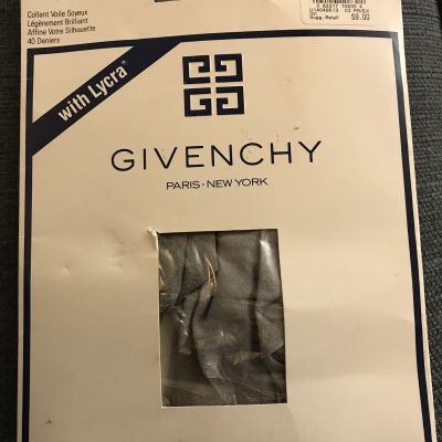 New Givenchy Pantyhose 156 Body Gleamers Sheer Control Top sz A Silver Fox