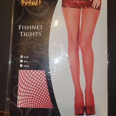 Spirit Halloween Open Work Tight Fishnets Red size s/m New In Package NOT OPENED