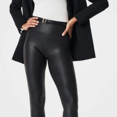 Spanx Women's Faux Leather Pull on Leggings Black- Size 3X