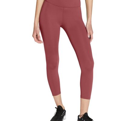 Nike Womens One Plus Size Cropped Leggings size 2X Color Canyon Rust/White