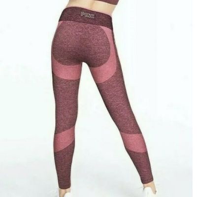 Victoria’s Secret PINK Women’s Seamless Workout Leggings Plum Marl Size Large