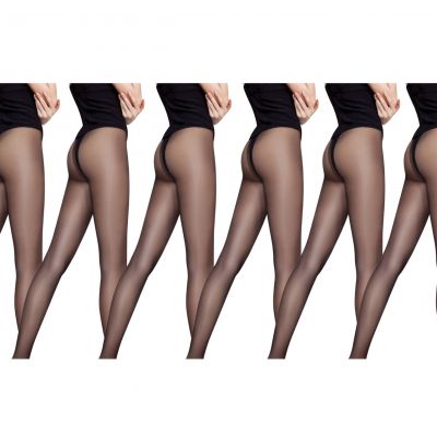 Womens Sexy Sheer Oil Shiny Glossy Pantyhose Tights Stockings Hosiery 6Packs